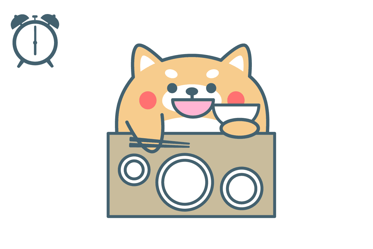 夕食を摂る