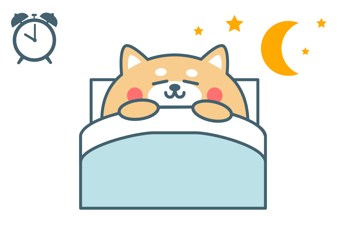 就寝する